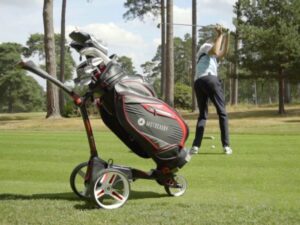 small folding electric golf trolley