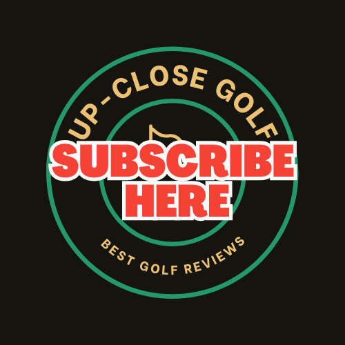 up close golf youtube channel subscribe logo