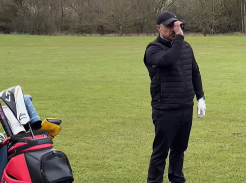 testing the bornku golf rangefinder on the course