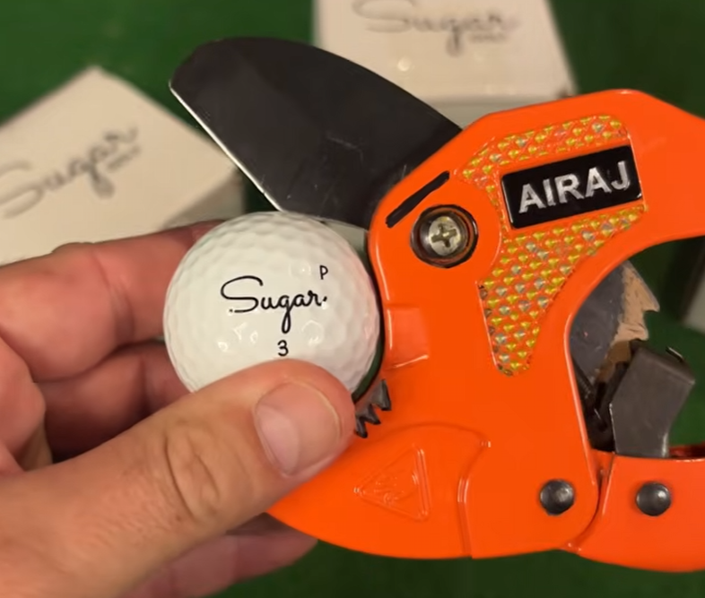 Sugar Pure Golf Ball Review getting cut open with Jeff