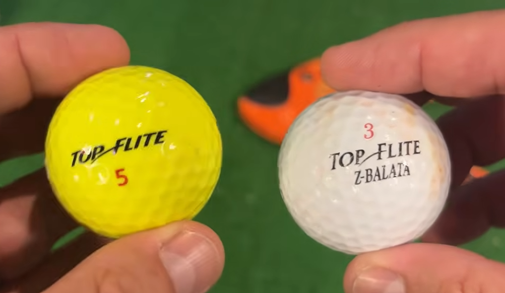 The worst coloured golf balls can be surprisingly difficult to track and find, with black, red, gold and glittery designs among the hardest to see on the course. Top Flite golf balls.