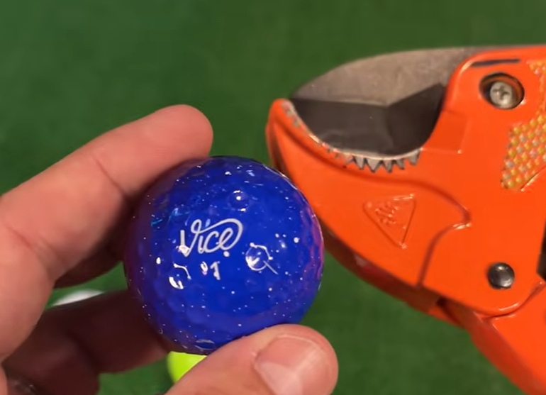 The worst coloured golf balls can be surprisingly difficult to track and find, with black, red, gold and glittery designs among the hardest to see on the course. Galaxy Vice limited edition golf ball. 