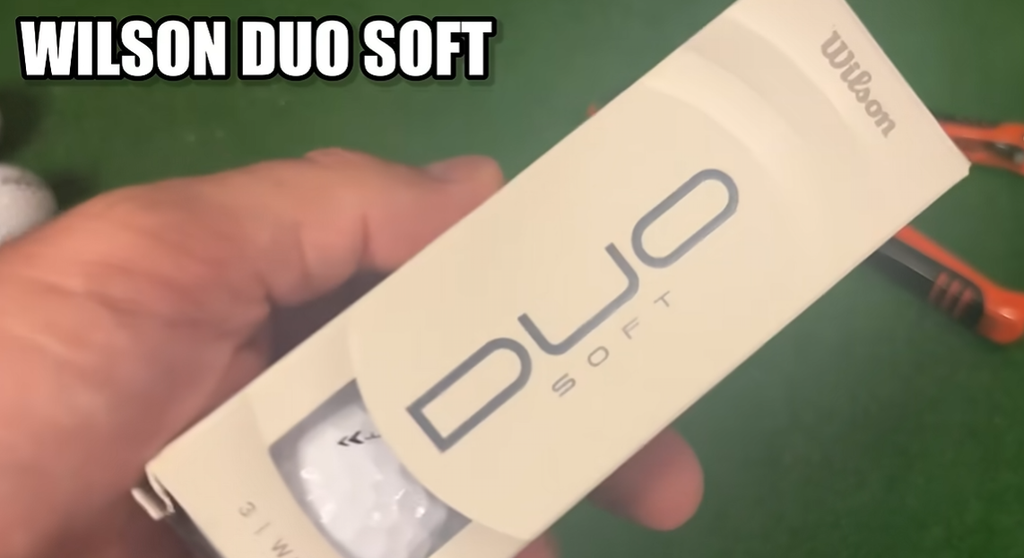 Callaway Supersoft vs Wilson Duo Soft golf ball close up of the duo soft